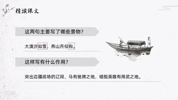 简约水墨部编版六年级语文下册课件马诗PPT模板宣传PPT动