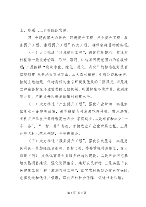 美丽镇村创建工作实施方案.docx