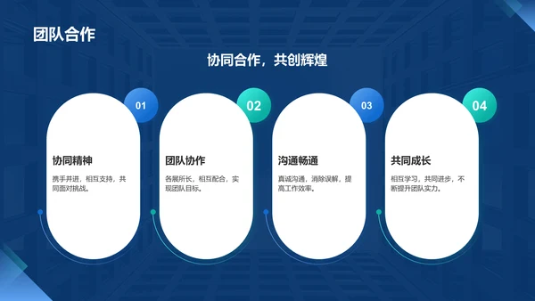 蓝色商务风IT互联网公司企业文化宣传PPT模板