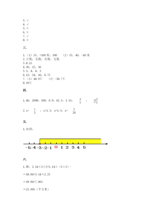 苏教版六年级数学小升初试卷（真题汇编）.docx