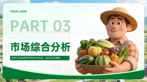 绿色农业企业部门汇报会议PPT模板