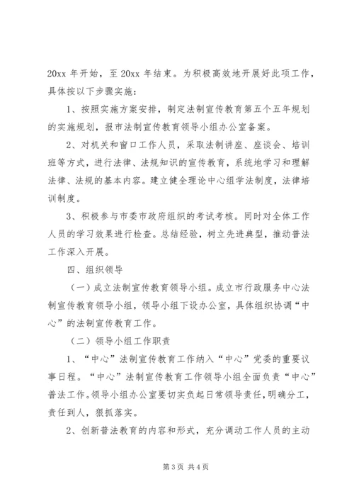 行政服务中心“五五”普法教育实施方案.docx