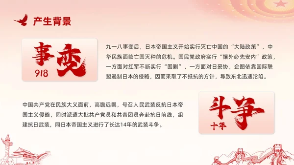 水彩山水东北抗联精神讲座PPT模板