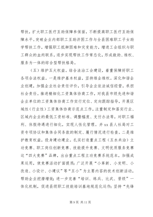 县总工会年度工作报告.docx