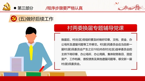 党支部基层组织换届选举工作条例党政党建党课支部团委学习模板