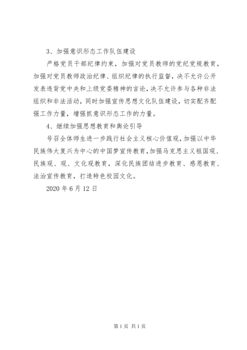 学校意识形态工作分析研判报告 (3).docx