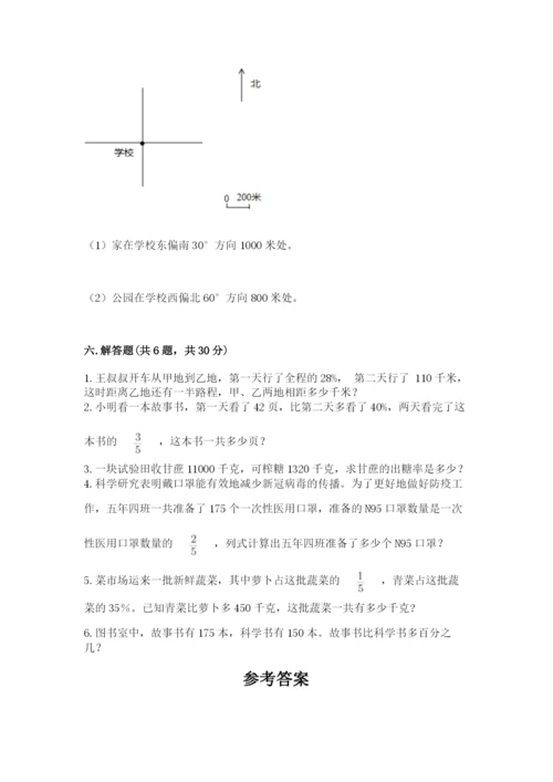 人教版六年级上册数学期末测试卷含答案（名师推荐）.docx