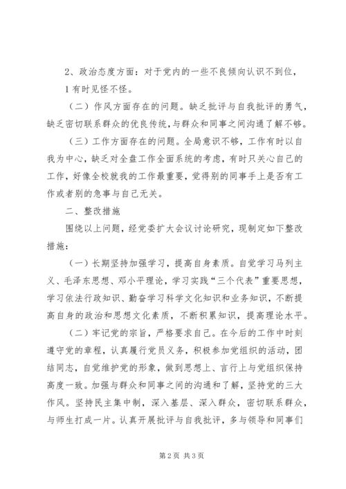槐树湾中心小学保持党的纯洁性分析检查阶段分析检查报告[模版]_1.docx