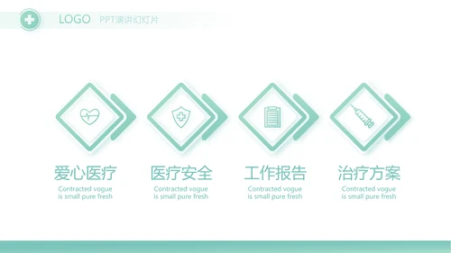 蓝色简约医院科主任述职报告动态PPT