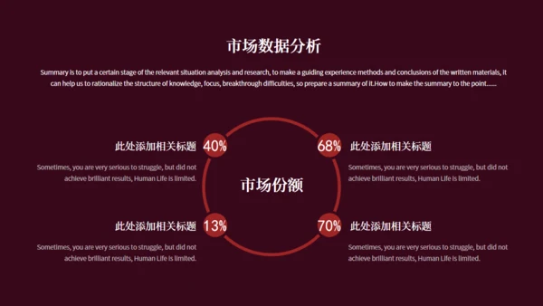 暗红色网页风年终汇报总结通用PPT模版