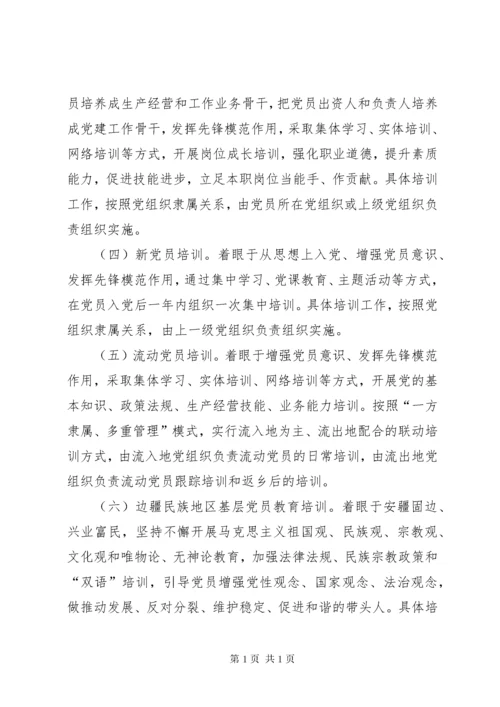 XX省贯彻《XX年XX年全国党员教育培训工作规划》的实施意见.docx