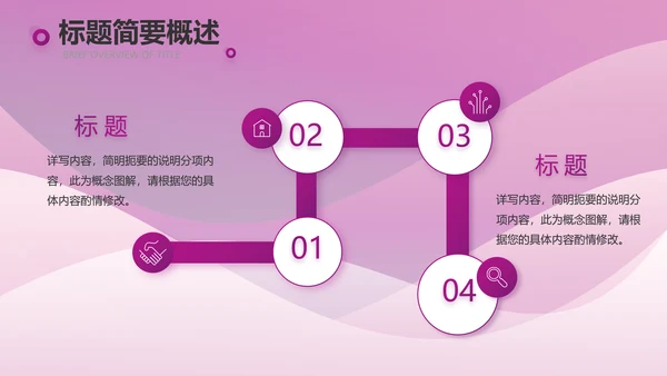 高端紫色工作汇报商务动态PPT
