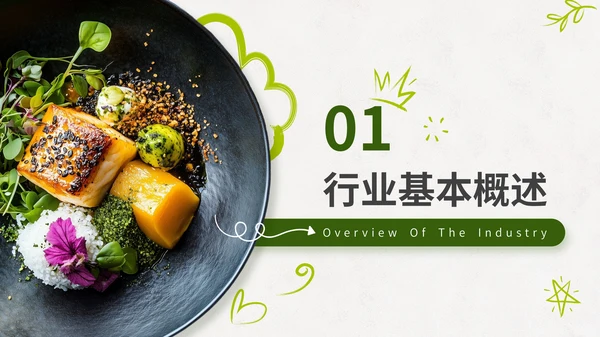 绿色商务风餐饮项目营销策划通用PPT模板
