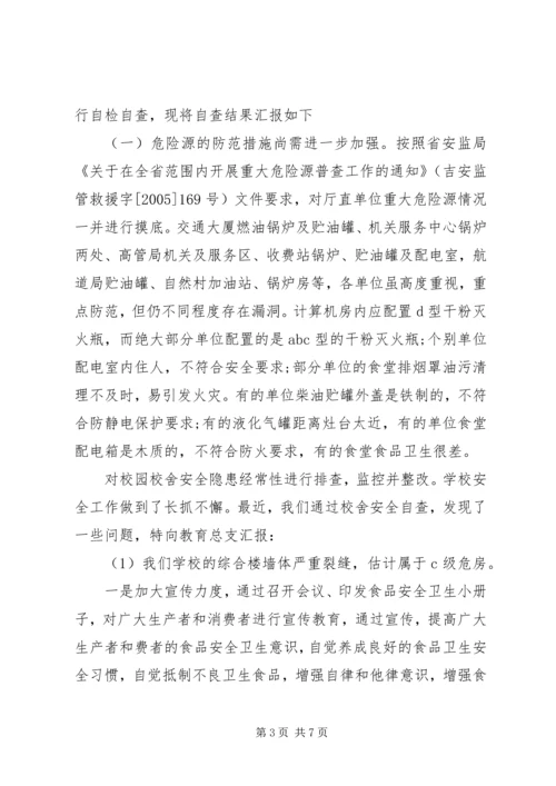 学校校舍安全的自查报告.docx