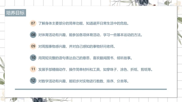 白色小清新幼儿园小班家长会PPT模板
