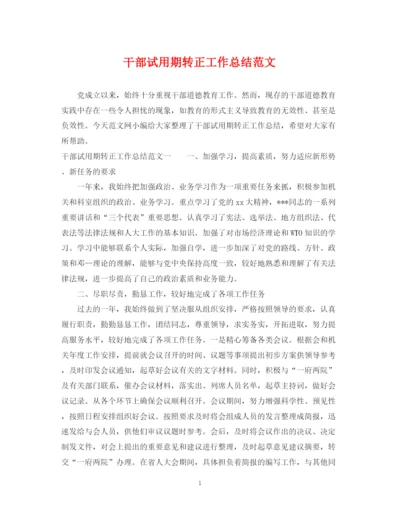 精编之干部试用期转正工作总结范文.docx