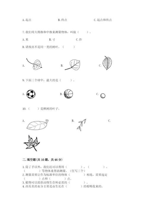 教科版一年级上册科学期末测试卷及完整答案（夺冠系列）.docx