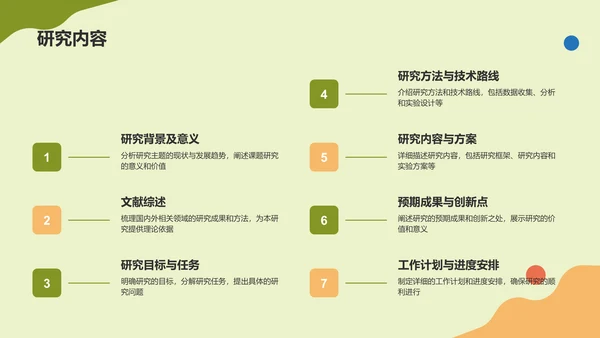 绿色插画开题报告PPT模板