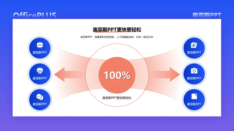 简约风对比关系6项PPT图文页