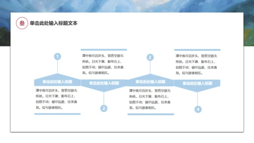 唯美山水画语文文学作品通用PPT课件模板