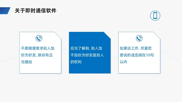 蓝色商务风网络沟通技巧PPT课件
