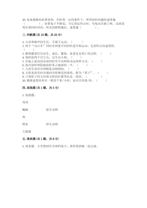 教科版科学三年级下册 期末测试卷附答案【夺分金卷】.docx