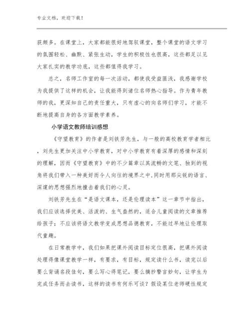 2024小学语文教师培训感想优选范文29篇文档选编.docx