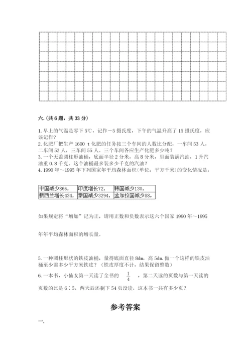 小升初数学考前检测试题附参考答案（基础题）.docx