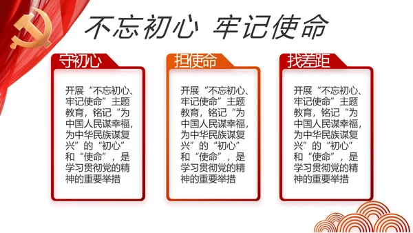 红色党支部工作总结动态PPT党课