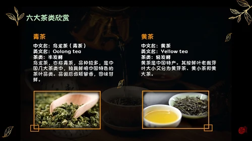 黑色实拍风简约商务风少儿茶艺培训课件PPT模板员工培训