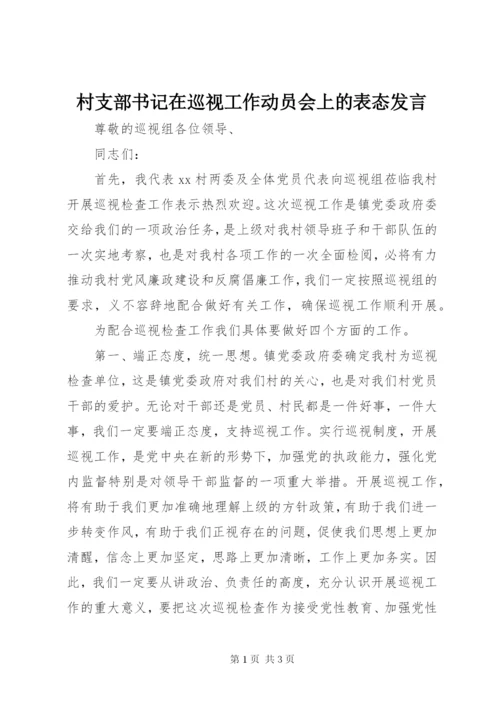 村支部书记在巡视工作动员会上的表态发言.docx