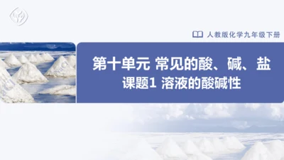 第十单元课题1 溶液的酸碱性 课件(共23张PPT)