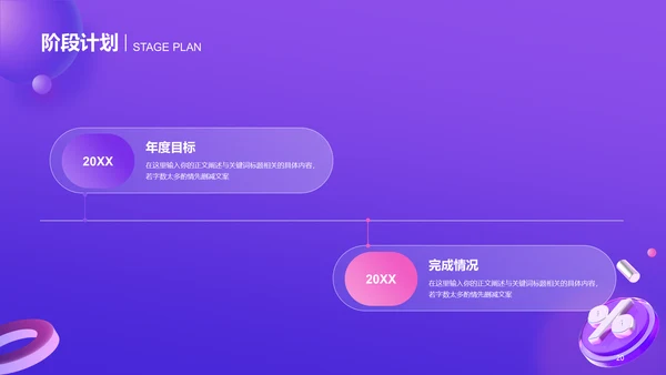 紫色创意毛玻璃电商工作总结PPT
