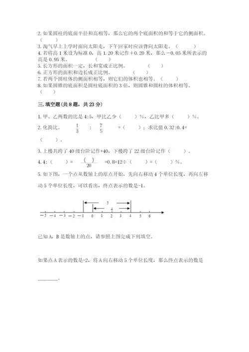 人教版六年级下册数学期末测试卷（夺分金卷）.docx