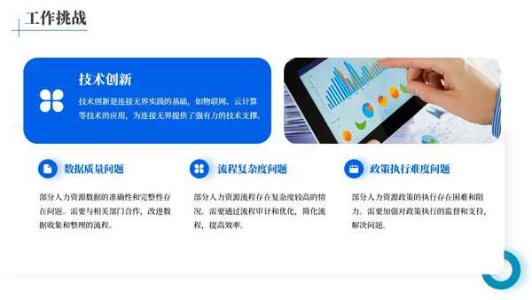 蓝色简约风人力资源审计专员工作总结