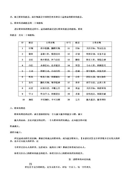 一流员工一流企业