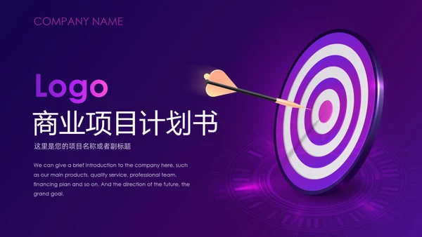 紫色神秘商业项目计划书通用PPT模板