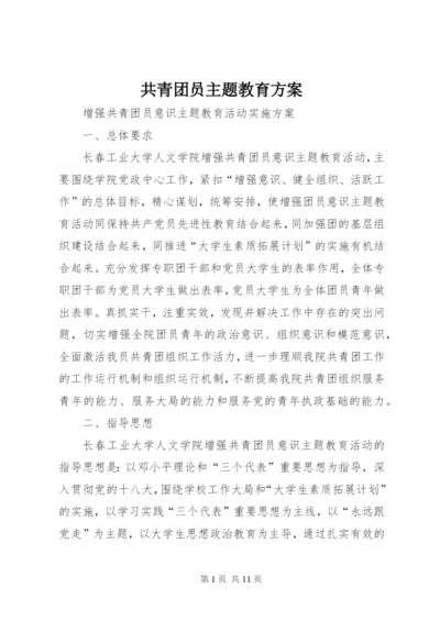 共青团员主题教育方案.docx