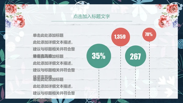 花朵教师说课花店花卉通用PPT模板