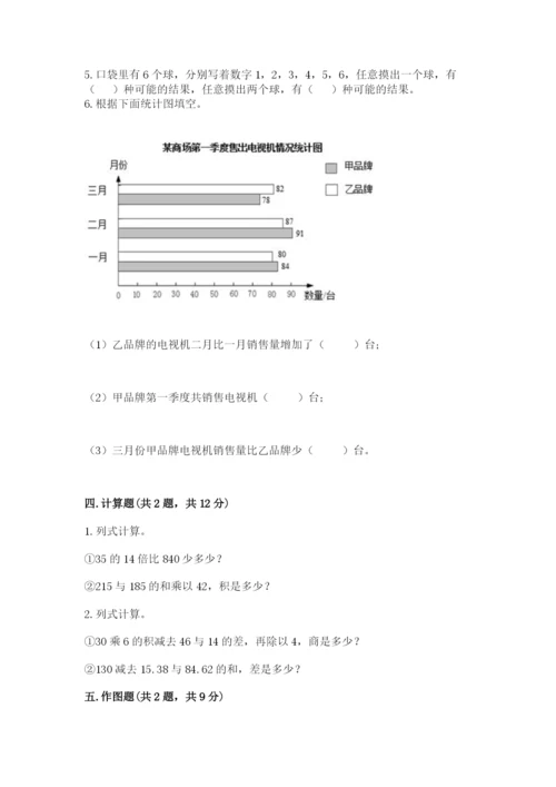 苏教版数学四年级上册期末测试卷含完整答案【精品】.docx