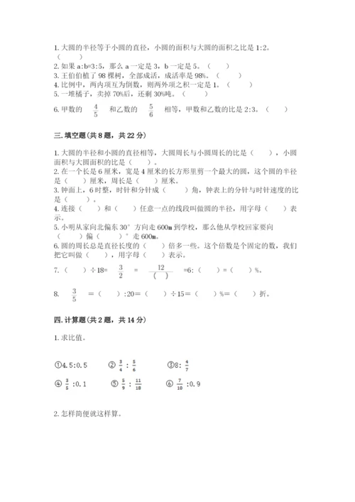 小学数学六年级上册期末卷附完整答案（考点梳理）.docx