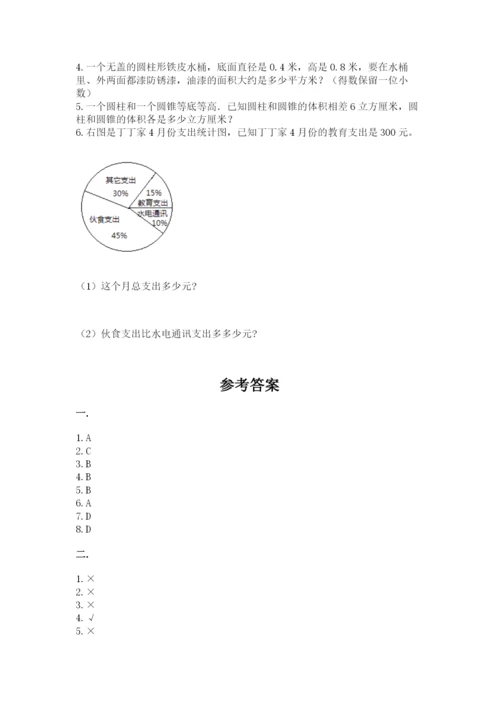 苏教版六年级数学小升初试卷附完整答案【网校专用】.docx