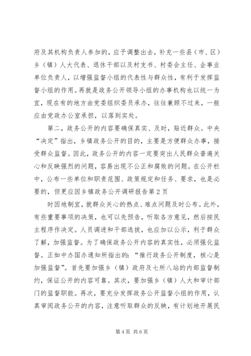 乡镇政务公开调研报告.docx