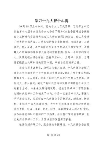 学习十九大报告心得.docx