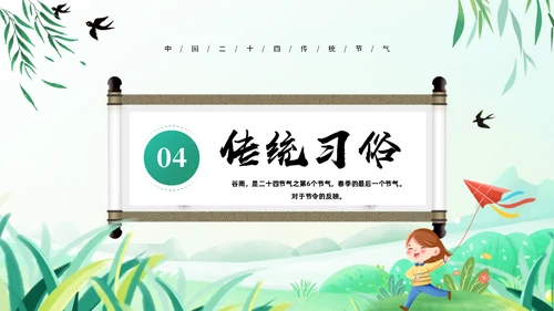 春天节气之谷雨课件通用PPT模板