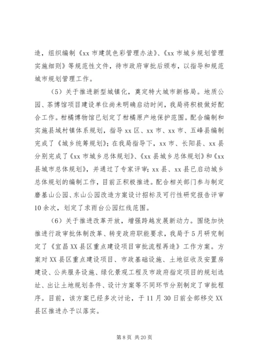 市规划局关于目标管理责任落实情况的自查报告.docx