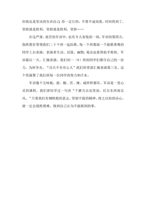 初中的军训心得体会800字5篇.docx