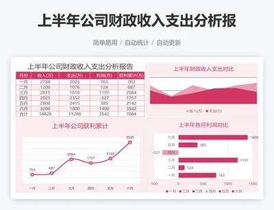 上半年公司财政收入支出分析报告