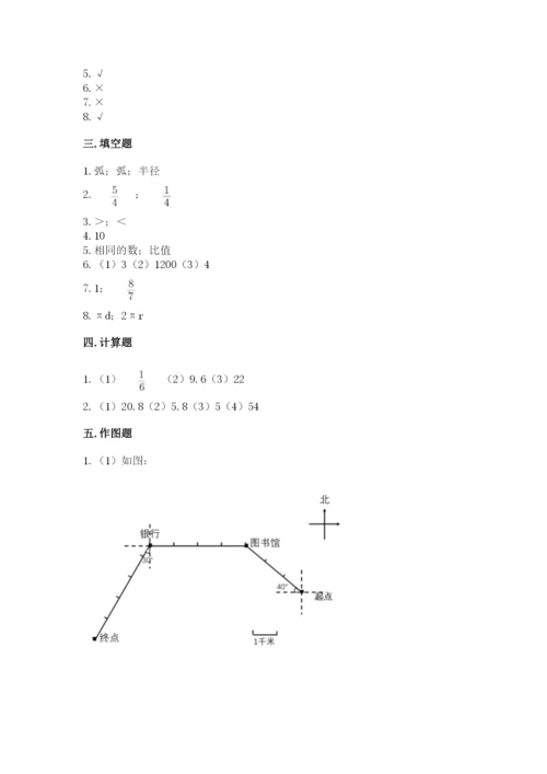 人教版六年级上册数学期末测试卷带答案（精练）.docx