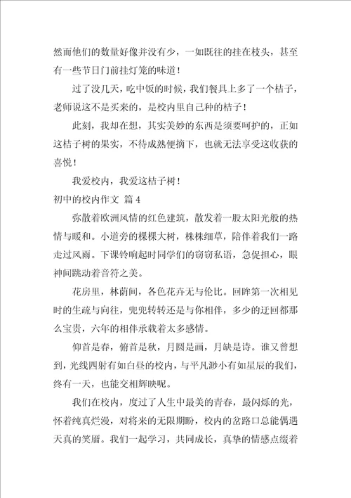 2022初中的校园作文集合十篇1